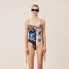 ONDA DE MAR - Vestido de baño Enterizo Lissete con espalda en U con estampado