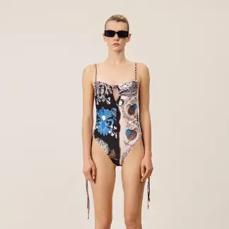 ONDA DE MAR - Vestido de baño Enterizo Lissete con espalda en U con estampado