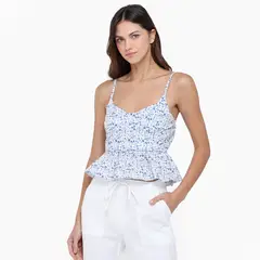 SYBILLA - Top Mujer Sin mangas de Algodón
