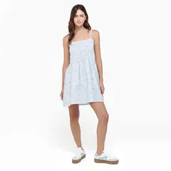 SYBILLA - Vestido Corto Mujer de Algodón
