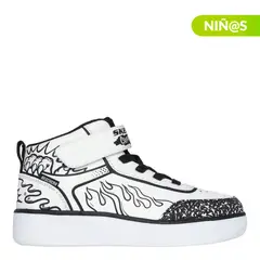 SKECHERS - Tenis moda Niño Sport Court 92 Color Creator Kicks Colorear con Velcro