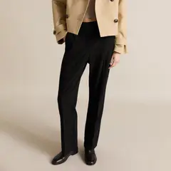 MANGO - Pantalón Recto Mujer Tiro medio