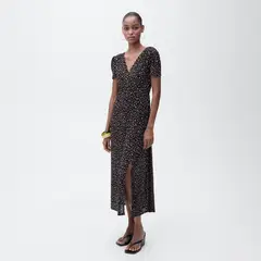 MANGO - Vestido Mujer Medio con Estampado