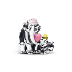 PANDORA - Charm Dumbo y Madre de Disney Plata Esterlina
