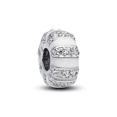 PANDORA - Clip Esmalte y Gemas Plata Esterlina