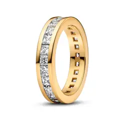 PANDORA - Anillo Canal Eternity Recubrimiento en Oro
