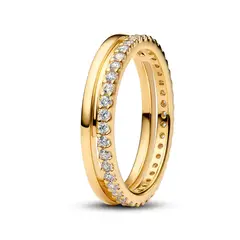 PANDORA - Anillo Doble Banda Recubrimiento en Oro