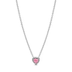 PANDORA - Collar Corazón en Relieve Plata Esterlina