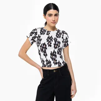 SIXXTA X SYBILLA - Blusa Mujer con Estampado Manga corta