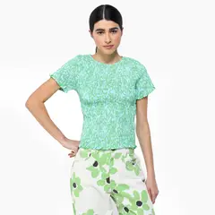 SIXXTA X SYBILLA - Blusa Mujer con Estampado Manga corta