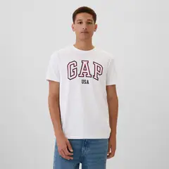 GAP - Camiseta Hombre Manga corta con Logo de Algodón