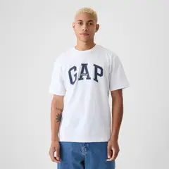 GAP - Camiseta Hombre Manga corta con Logo de Algodón