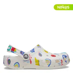 CROCS - Sandalias Classic Doodle Print Clog K Niña
