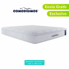 COMODISIMOS - Colchón Sencillo Firmeza Suave Ortopédico Resortado con Pillow Línea Access 100 x 190 cm + Almohada + Protector