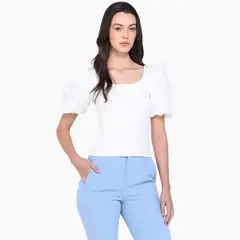 BASEMENT - Top Mujer Manga corta Slim fit