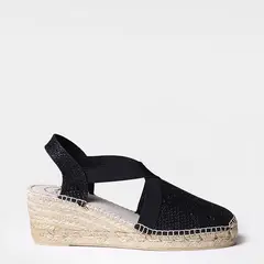 TONI PONS - Alpargatas para Mujer con tacón corrido Triton Negro