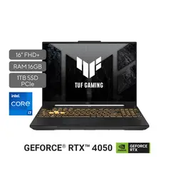 ASUS - Portátil TUF Gaming F16 | GeForce RTX 4050 | Intel Core i7 | 16GB de RAM | 1TB SSD de almacenamiento | Windows 11 | 16 Pulgadas |FX607VU-RL016W | Computador portátil Gamer