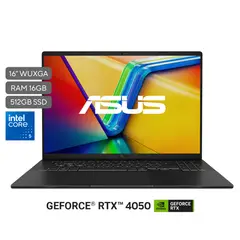 ASUS - Portátil V16 | GeForce RTX 4050 | Intel Core 5 Serie H | 16 GB de RAM | 512GB SSD de almacenamiento | Windows 11 |16 Pulgadas |V3607VU-RP038W | Computador portátil
