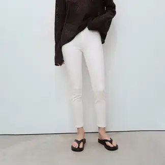 MANGO - Jean Skinny Mujer Tiro medio de Algodón