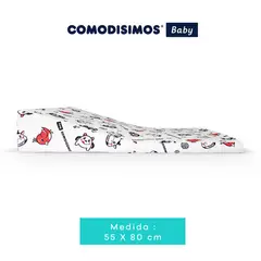 COMODISIMOS - Colchoneta Antirreflujo para Bebés Funda Removible, Facil Limpieza, Hipoalergénica 55 x 80 cm