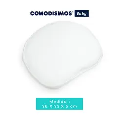 COMODISIMOS - Almohada para Bebé Ergonómica e Hipoalergénica Suave - Soporte para Lactancia, Cólicos y Descanso - Fácil de Lavar y Portátil 26 x 23 x 5 cm
