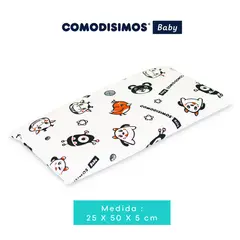 COMODISIMOS - Almohada para Bebé Hipoalergénica, Soporte Ergonómico y Suave - Ideal para Lactancia, Cólicos, Descanso y Fácil de Lavar 50 x 25 x 5 cm