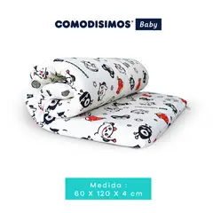 COMODISIMOS - Colchoneta protectora para Bebé Suave, Hipoalergénica, Antihongos, Lavable 120 x 60 x 4 cm