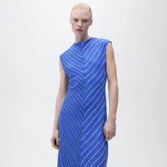 MANGO - Vestido Mujer Largo de Rayas