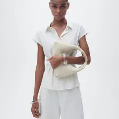 MANGO - Camisa Mujer Manga corta
