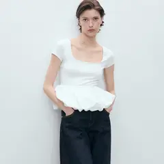 MANGO - Top Mujer Manga corta