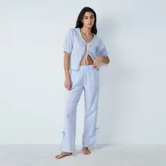 ETAM - Pantalón de pijama para Mujer Largo de Cuadros de Algodón