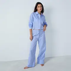 ETAM - Pantalón de pijama para Mujer Largo de Cuadros de Algodón