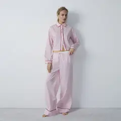 ETAM - Pantalón de pijama para Mujer Largo de Cuadros de Algodón
