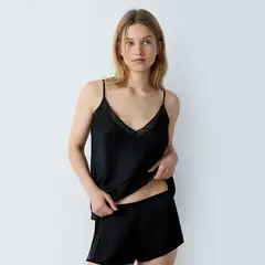 ETAM - Short de pijama para Mujer Corto con Encaje