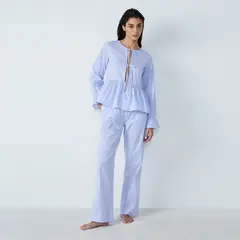 ETAM - Camisa de dormir para Mujer Corto Manga larga de Algodón