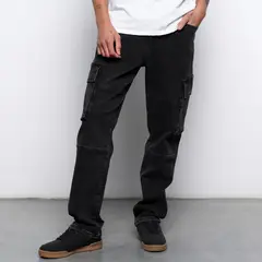 DENIMLAB - Jean 5 Bolsillos Hombre Cargo de Algodón