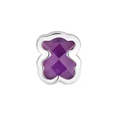 TOUS - Charm Basics de plata y amatista motivo oso 7 mm