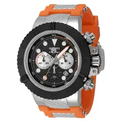 INVICTA - Reloj Hombre Subaqua . Reloj Silicona Naranja