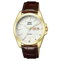 Q&Q - Reloj Hombre S284J301Y . Reloj Cuero Marrón