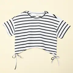 ELV - Camiseta Niña de Rayas Manga corta Algodón