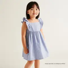 YAMP - Vestido Niña Manga corta Algodón