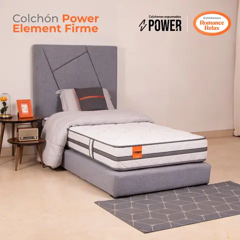 COLCHONES ROMANCE RELAX - Colchón Semidoble Firmeza Firme Ortopedico en Casata Element Firme 120 x 190 Colchones Power
