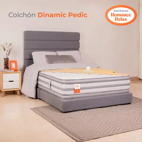 COLCHONES ROMANCE RELAX - Colchón Doble Firmeza Firme Ortopedico en Casata, con Doble Pillow Dinamic Pedic 140 x 190 Colchones Power