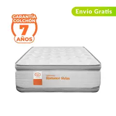 COLCHONES ROMANCE RELAX - Colchón Sencillo Firmeza Suave Ortopédico Doble Cara Resortado Unic 100 x 190 cm Romance Relax - 0% Interés a 3, 6 o 12 Cuotas Pagando con tu CMR Banco Falabella
