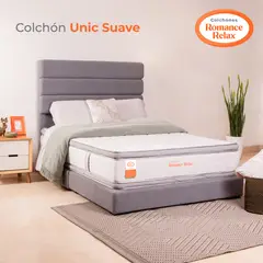 COLCHONES ROMANCE RELAX - Colchón King Firmeza Suave Ortopedico Resortado Pocker, con Doble Pillow Unic Suave 200 x 200 Colchones Power