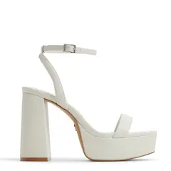 ALDO - Sandalias Mujer con tacón Cuadrado Valalannon Blanco