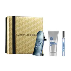 CAROLINA HERRERA - Set de perfume Hombre Men Heroes 90ml+ Shower Gel 100 ml + Travel Size 10ml Eau de toilette