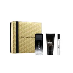CAROLINA HERRERA - Set de Perfume Hombre Set 212 VIP Black EDP 100 ml + Gel de Baño 100 ml + Travel size 10 ml
