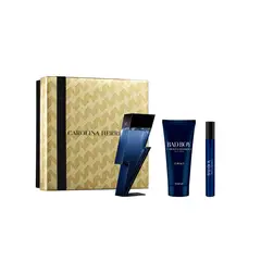 CAROLINA HERRERA - Set de Perfume Hombre Perfume EDP Bad Boy Cobalt , gel de baño Bad Boy Cobalt 100ml, perfume EDP Bad Boy Cobalt10ml