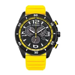 CITIZEN - Reloj Hombre Eco-Drive. Reloj Silicona Amarillo AT2585-08E